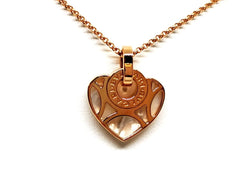 Collier BULGARI "Cuore" en or rose et nacre - Castafiore