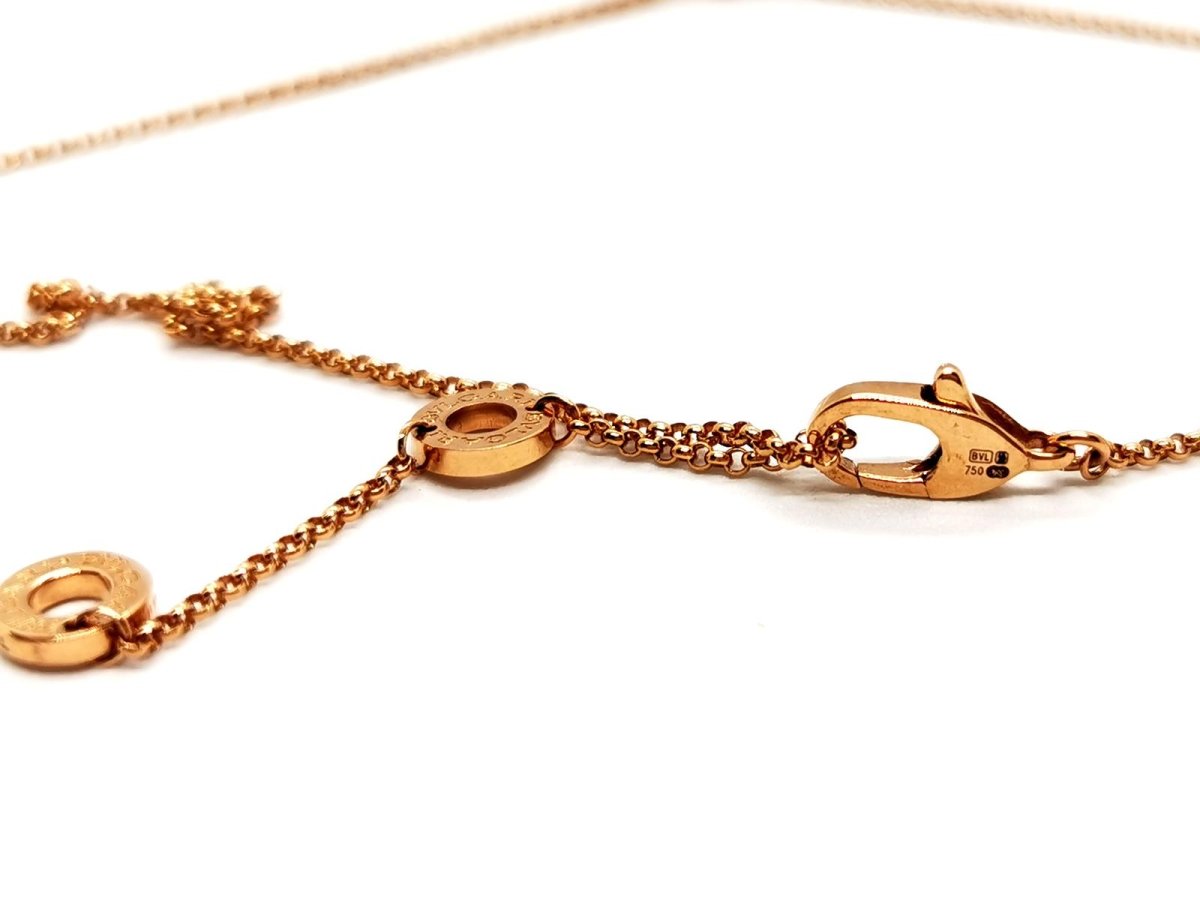 Collier BULGARI "Cuore" en or rose et nacre - Castafiore