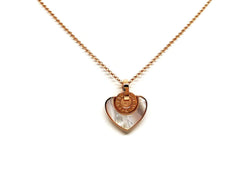 Collier BULGARI "Cuore" en or rose et nacre - Castafiore