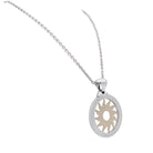 Collier Bulgari, "Tondo Sun", deux ors, acier. - Castafiore