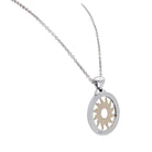 Collier Bulgari, "Tondo Sun", deux ors, acier. - Castafiore