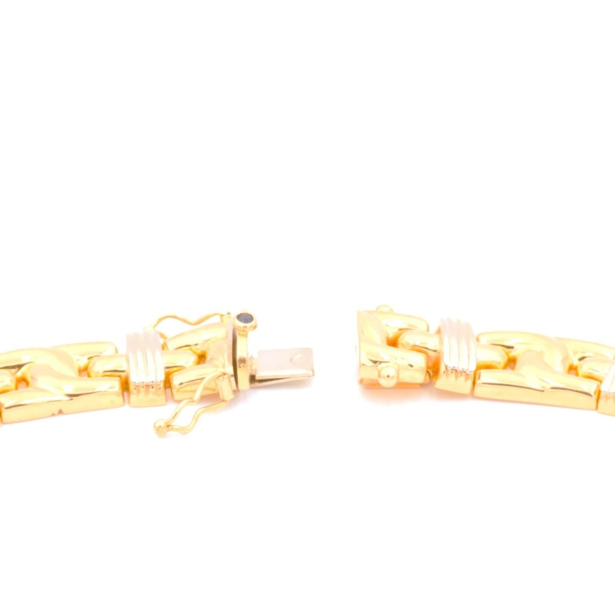 Collier CAPLAIN SAINT ANDRÉ maille en or jaune et saphir - Castafiore