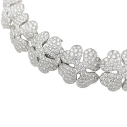 Collier CARTIER "Clover" or blanc et diamants - Castafiore