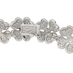 Collier CARTIER "Clover" or blanc et diamants - Castafiore