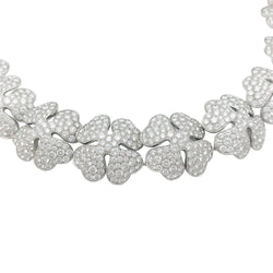 Collier CARTIER "Clover" or blanc et diamants - Castafiore