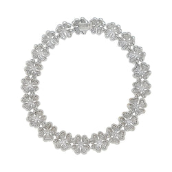Collier CARTIER "Clover" or blanc et diamants - Castafiore