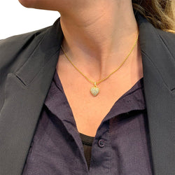 Collier CARTIER, "Coeur", or jaune, diamants - Castafiore