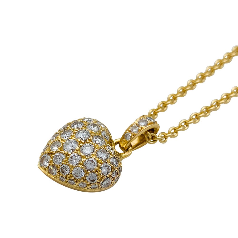 Collier CARTIER, "Coeur", or jaune, diamants - Castafiore