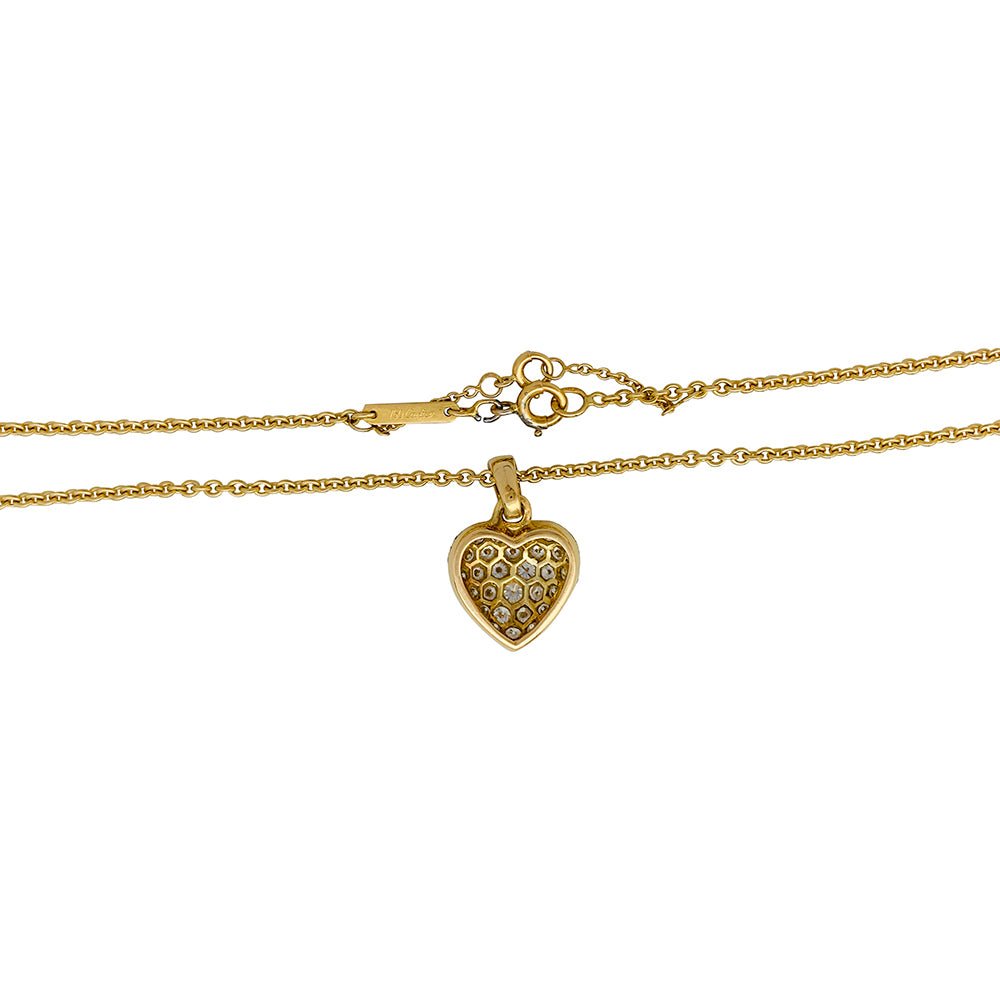 Collier CARTIER, "Coeur", or jaune, diamants - Castafiore