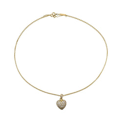 Collier CARTIER, "Coeur", or jaune, diamants - Castafiore
