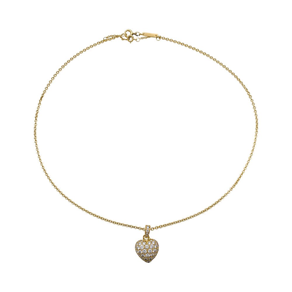 Collier CARTIER, "Coeur", or jaune, diamants - Castafiore
