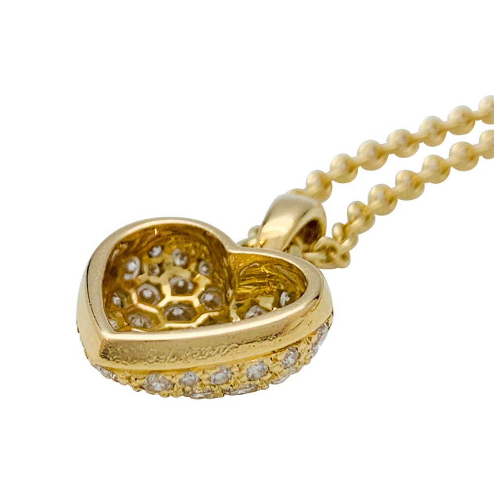 Collier CARTIER, "Coeur", or jaune, diamants - Castafiore