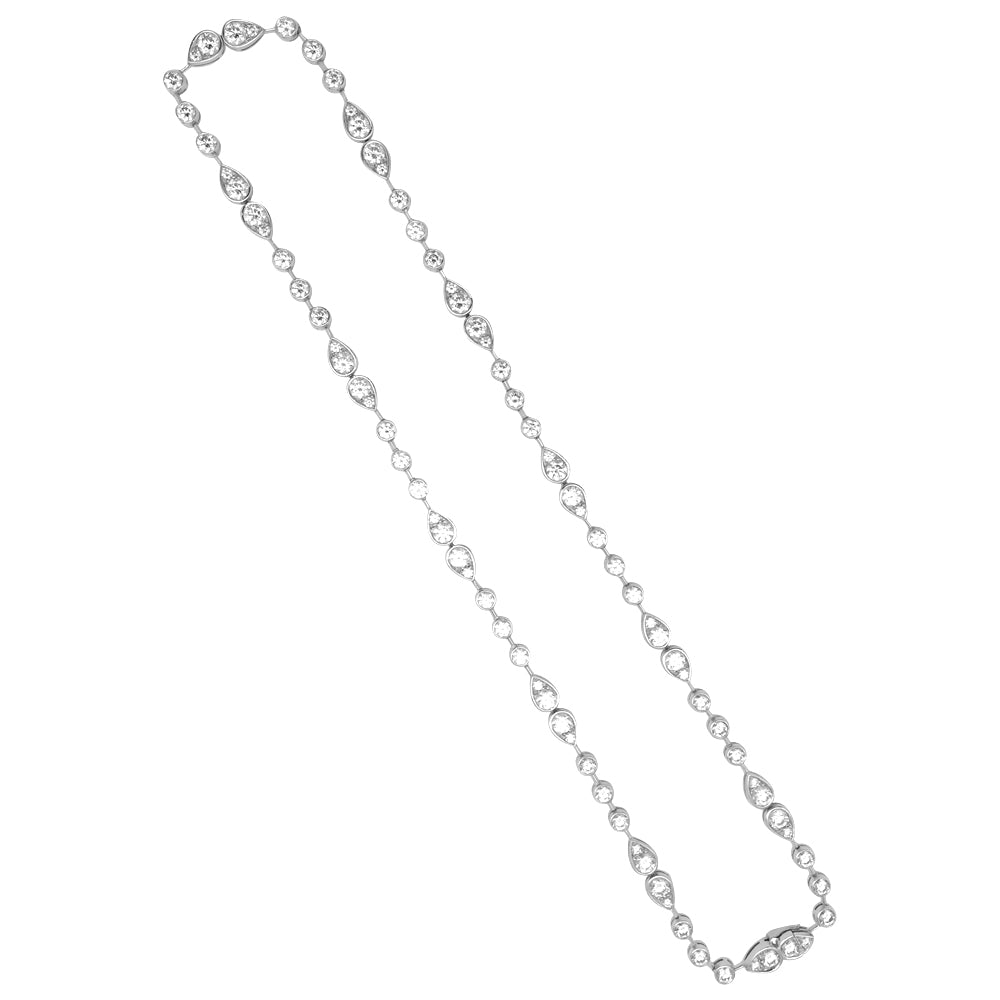 Collier CARTIER "Dentelle" en platine, diamants - Castafiore