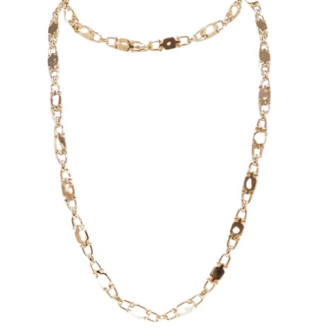 Collier CARTIER en or jaune maillons étriers - Castafiore