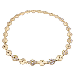 Collier Cartier "Himalia" or jaune, diamants. - Castafiore