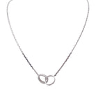 Collier Cartier, "Love", en or blanc, diamants - Castafiore