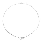 Collier Cartier, "Love", en or blanc, diamants - Castafiore