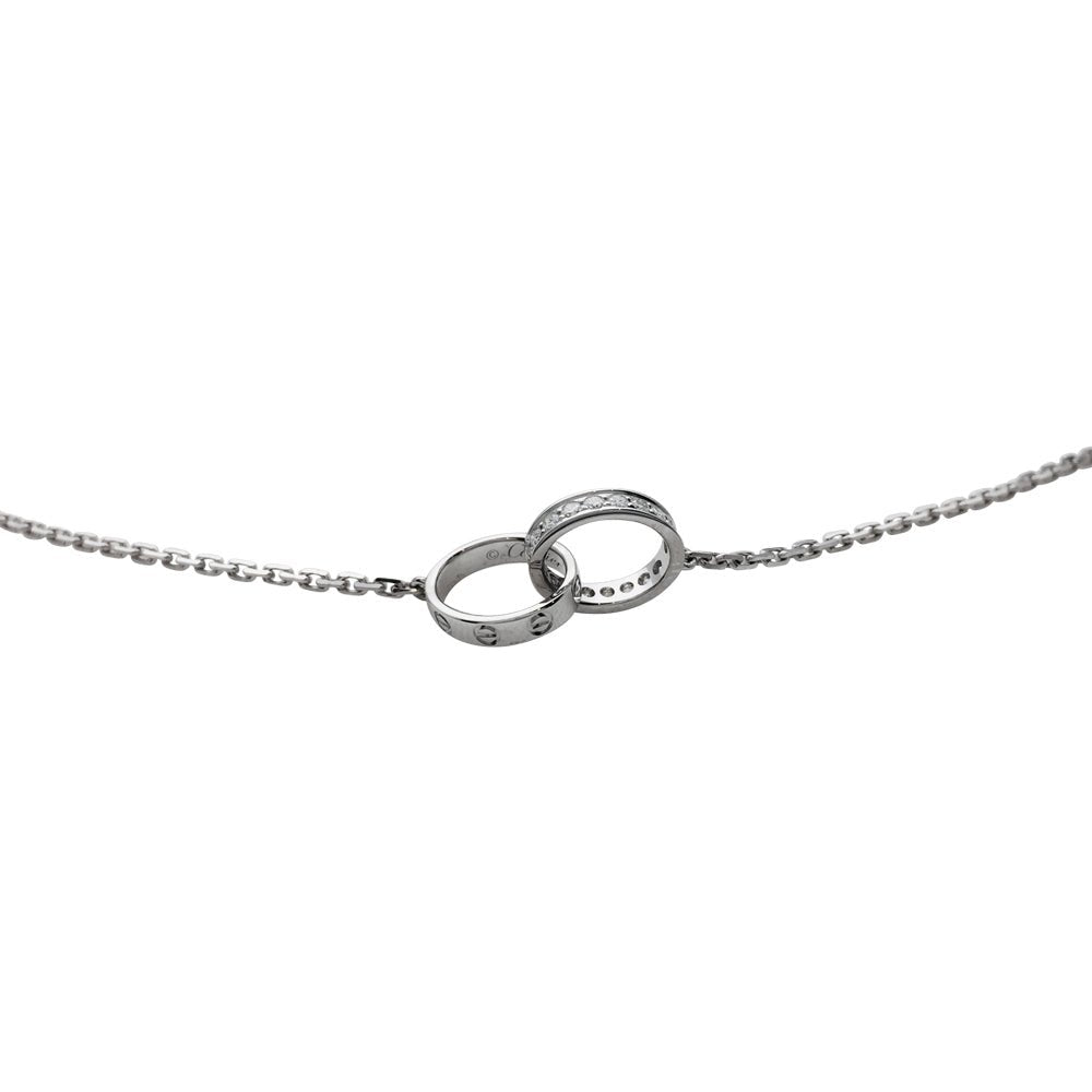 Collier Cartier, "Love", en or blanc, diamants - Castafiore