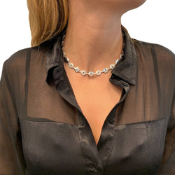 Collier CARTIER modèle "Himalia" en or blanc, diamants - Castafiore