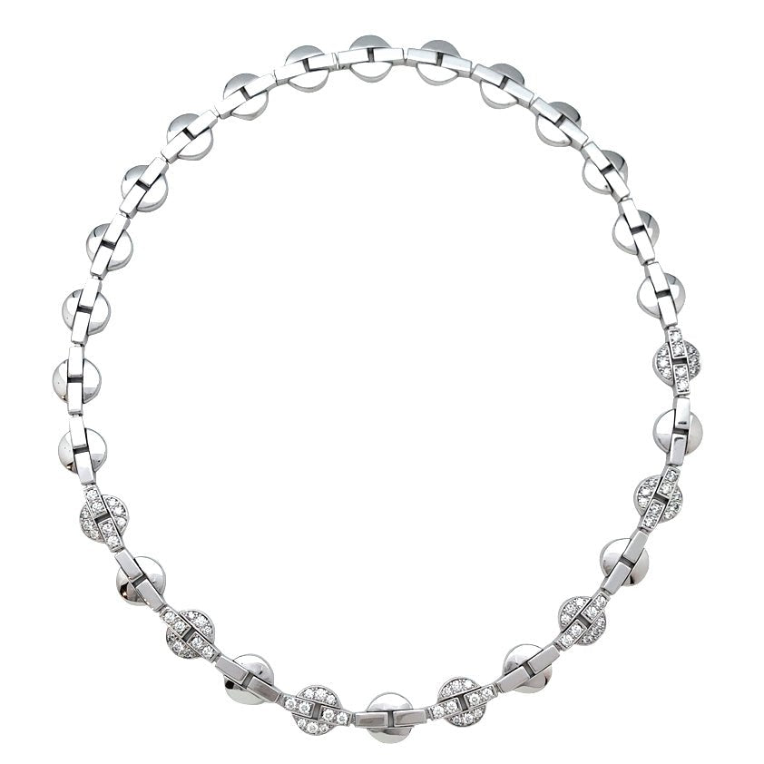 Collier CARTIER modèle "Himalia" en or blanc, diamants - Castafiore