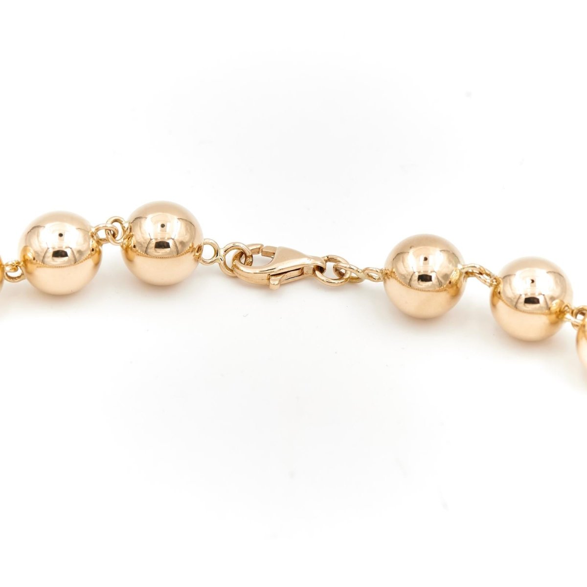 Collier en Acier Doré - Chaine Boule 42 cm de long - Largeur Maille 2 mm - Bijou Homme Collier en Acier Doré - Chaine Boule 42 cm de long - Largeur Maille 2 mm - Bijou Homme