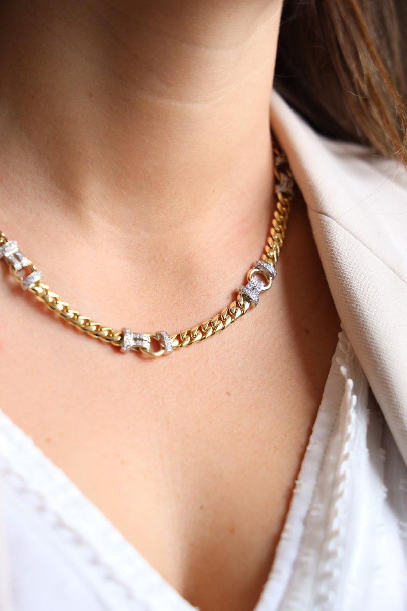 Collier Chaîne en 2 ors et diamants - Castafiore