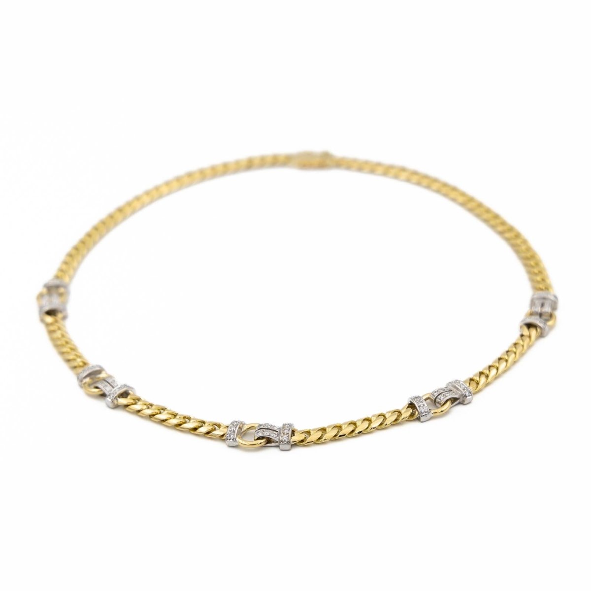 Collier Chaîne en 2 ors et diamants - Castafiore