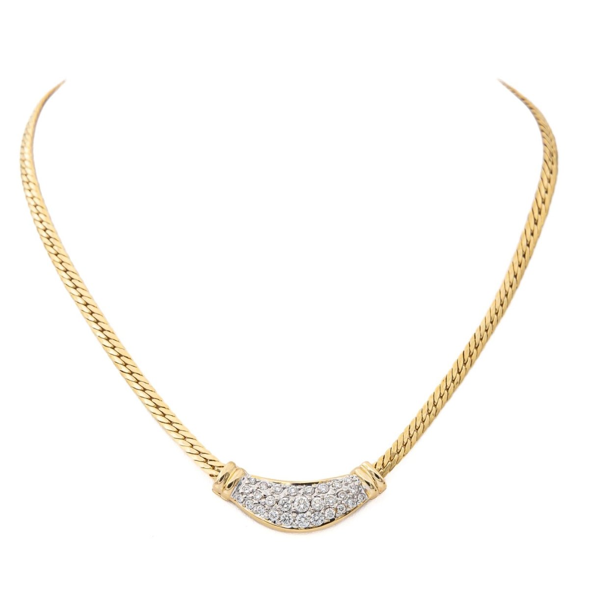 Collier Chaîne en 2 ors et diamants - Castafiore