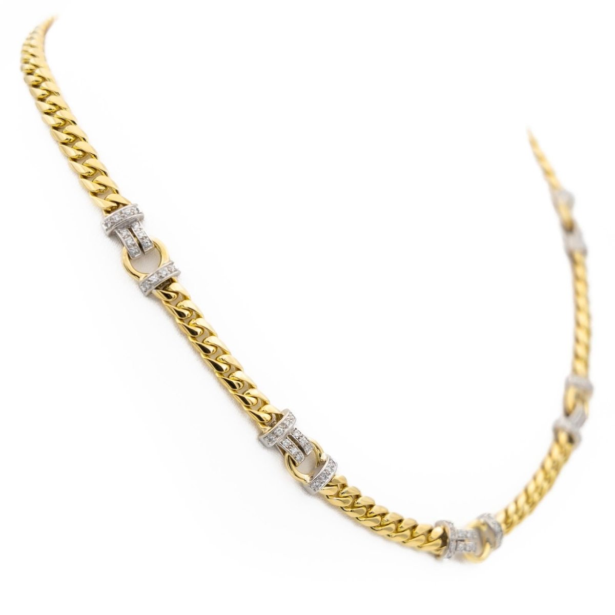Collier Chaîne en 2 ors et diamants - Castafiore
