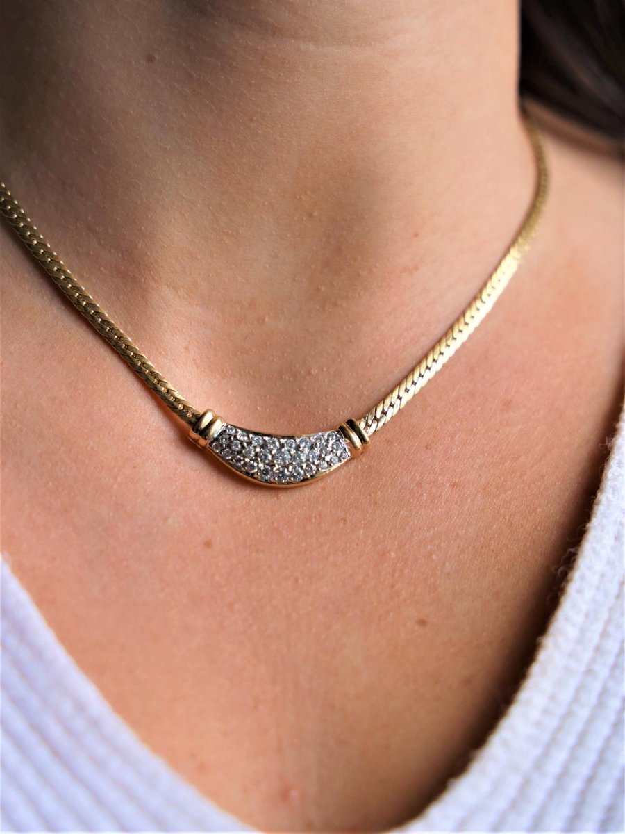 Collier Chaîne en 2 ors et diamants - Castafiore