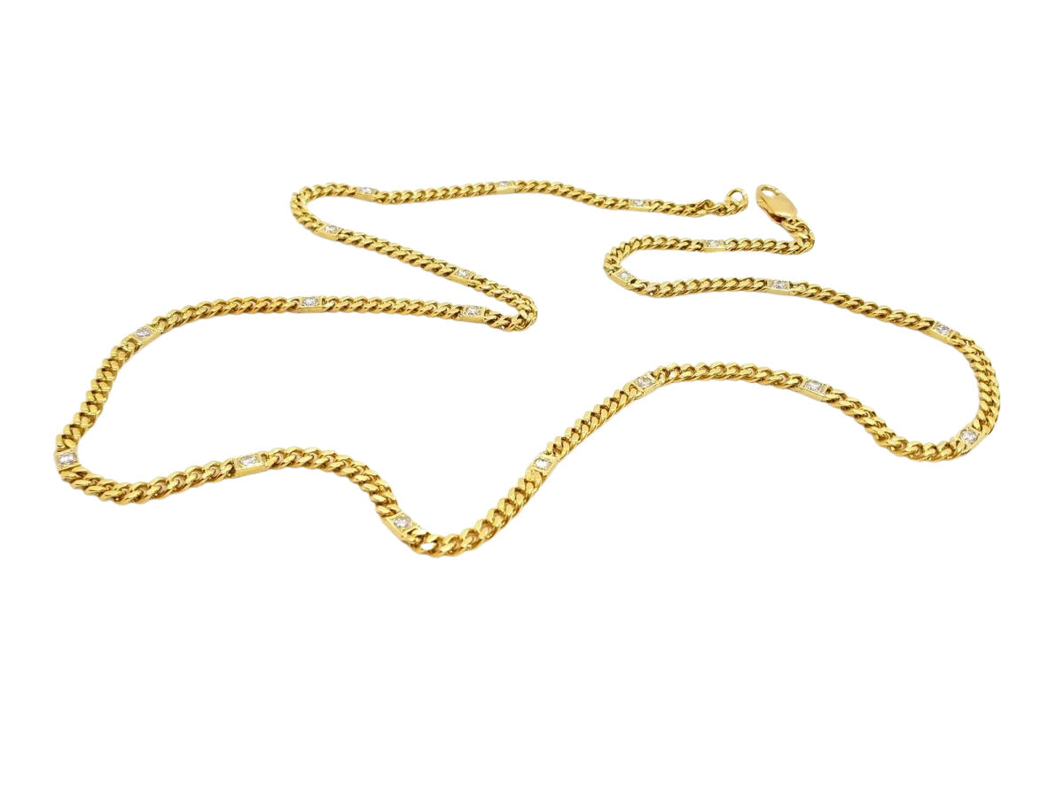 Collier Chaîne en or jaune et diamants - Castafiore