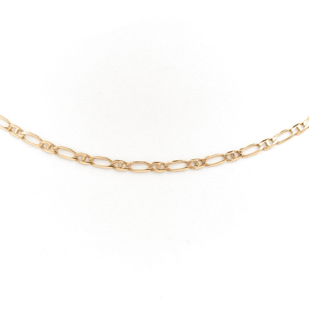 Collier Chaîne maille alternée en or jaune - Castafiore