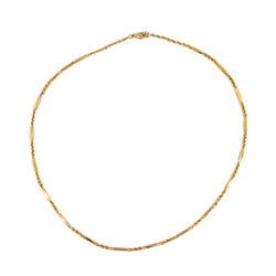 Collier Chaîne maille alternée en or jaune - Castafiore