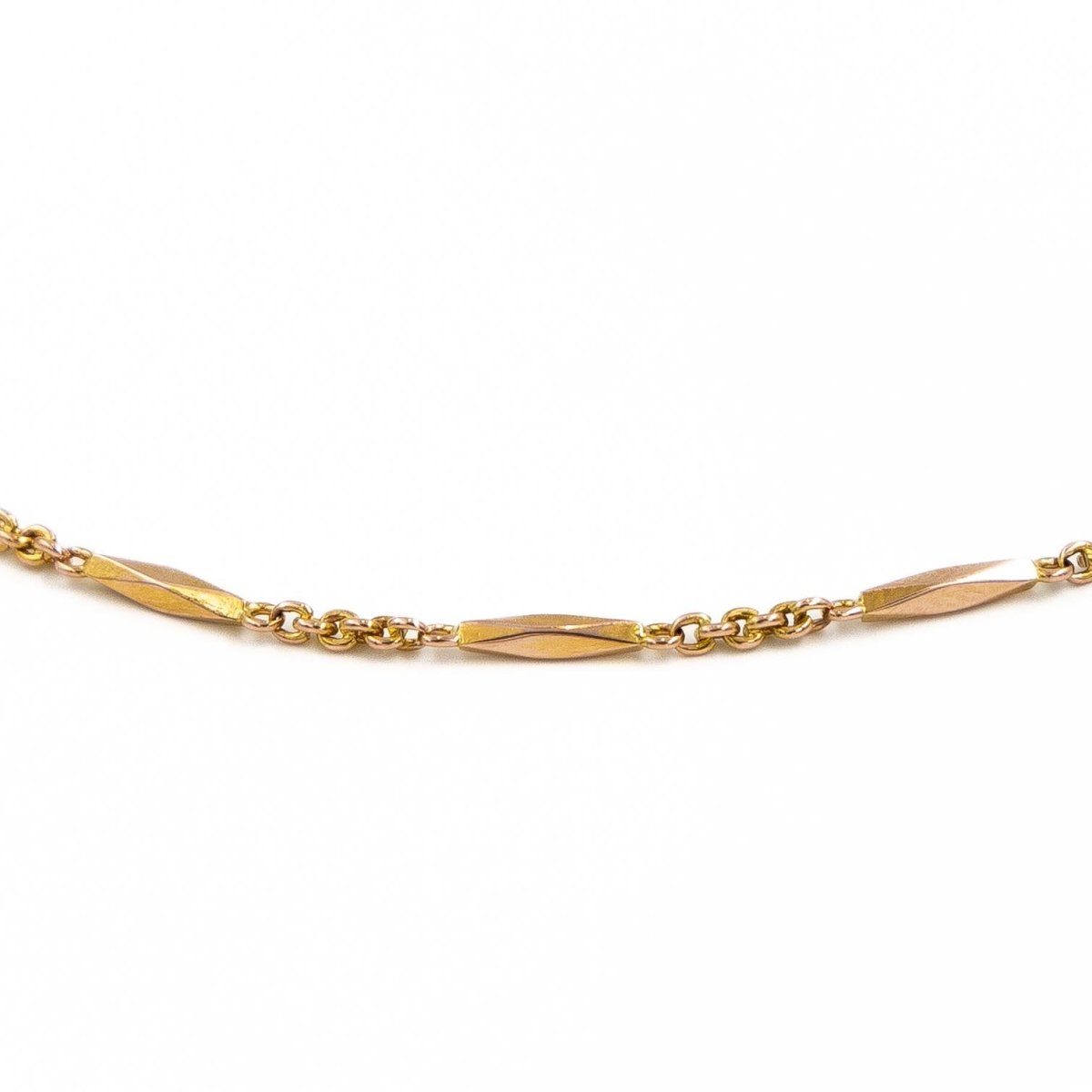 Collier Chaîne maille alternée en or jaune - Castafiore