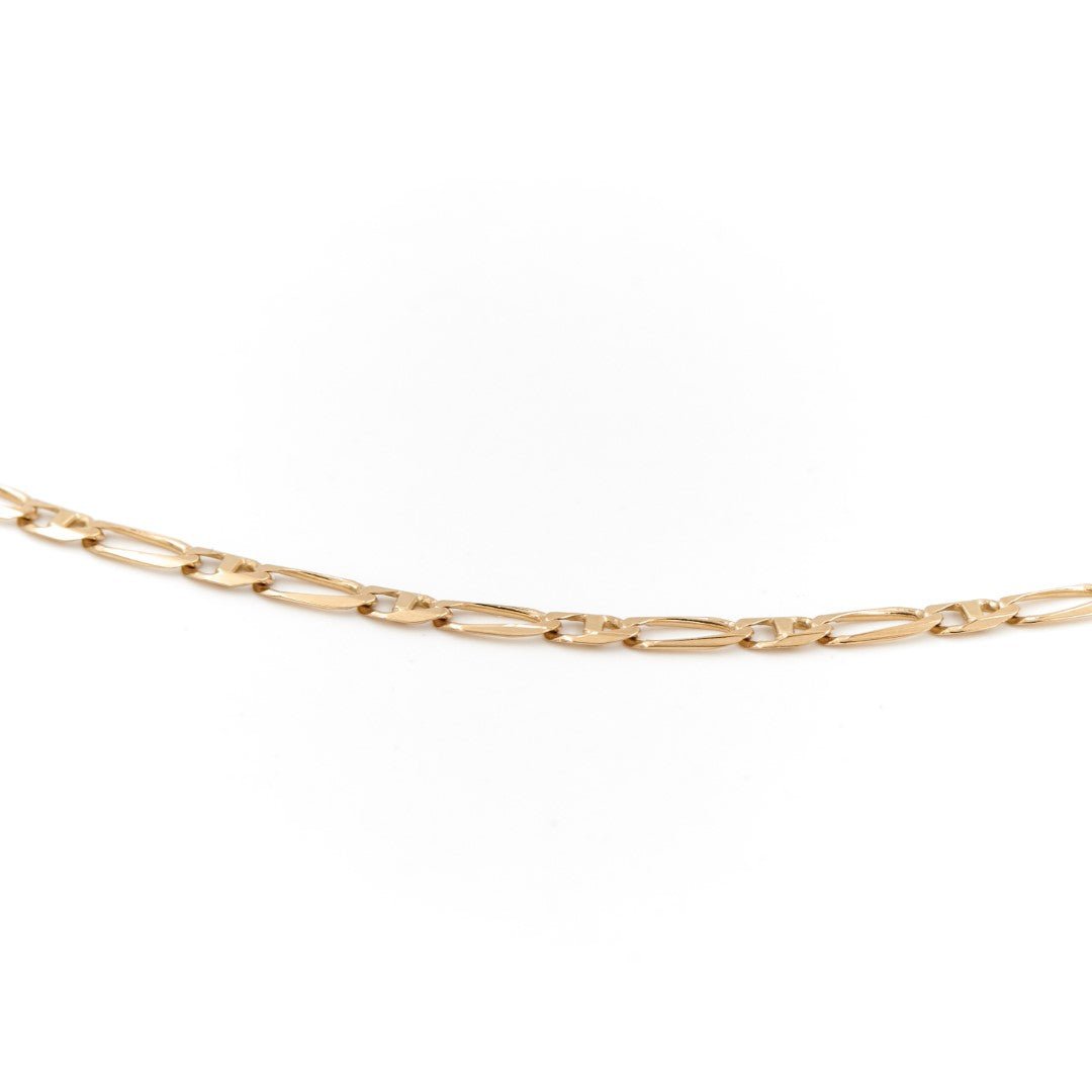 Collier Chaîne maille alternée en or jaune - Castafiore