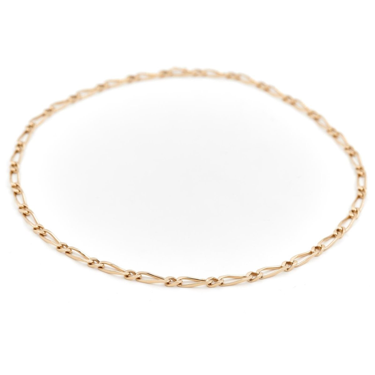 Collier Chaîne maille alternée en or jaune - Castafiore