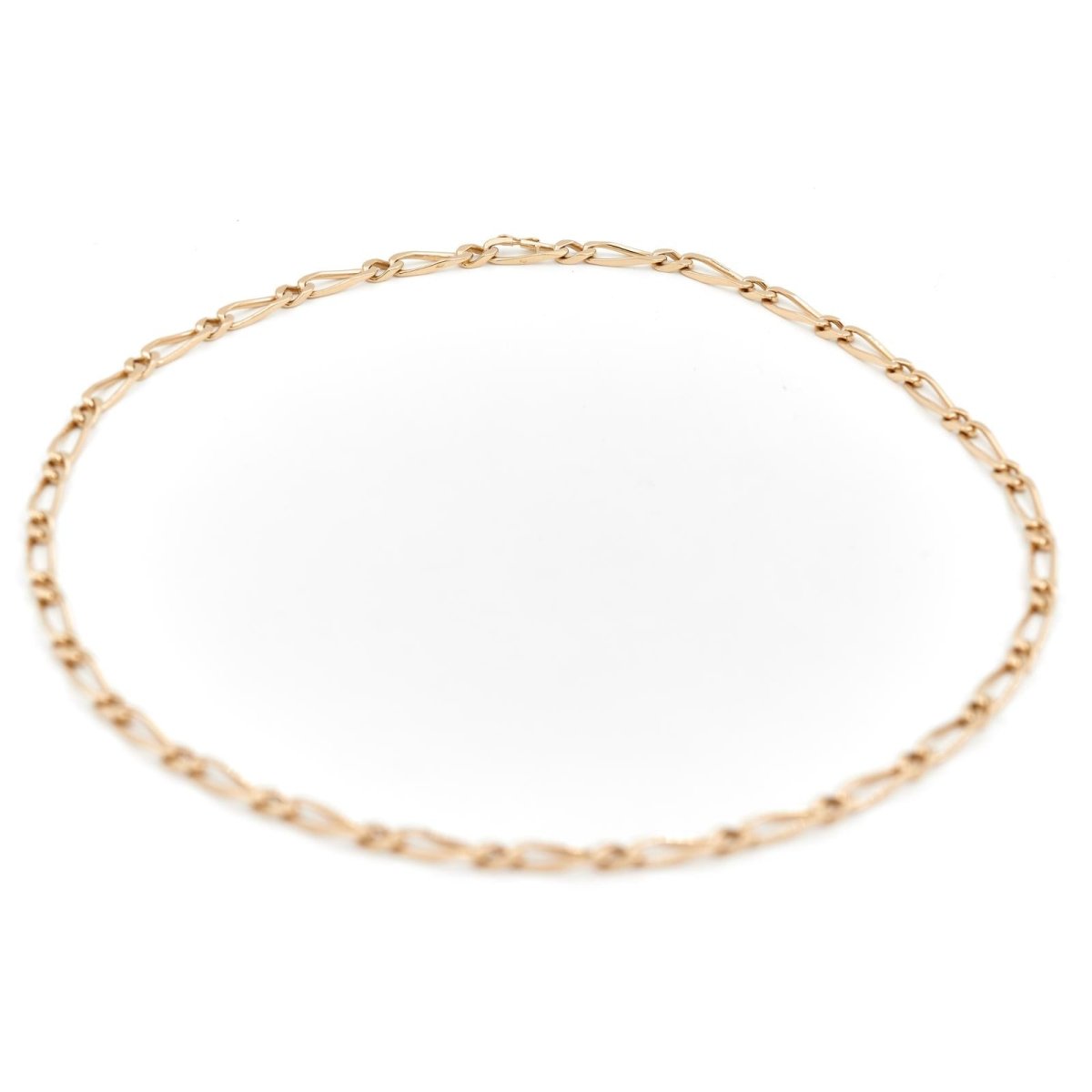 Collier Chaîne maille alternée en or jaune - Castafiore