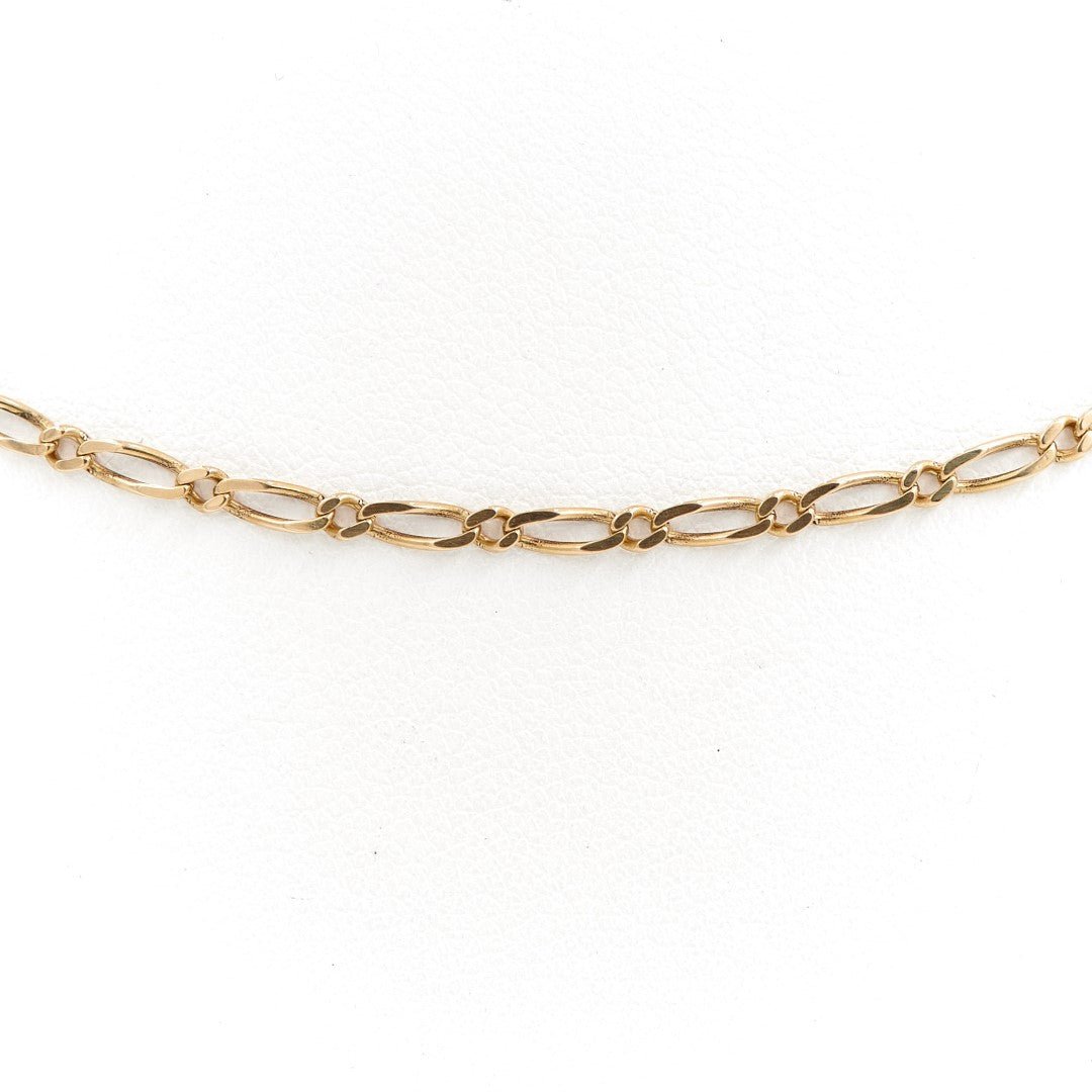 Collier Chaîne maille alternée en or jaune - Castafiore