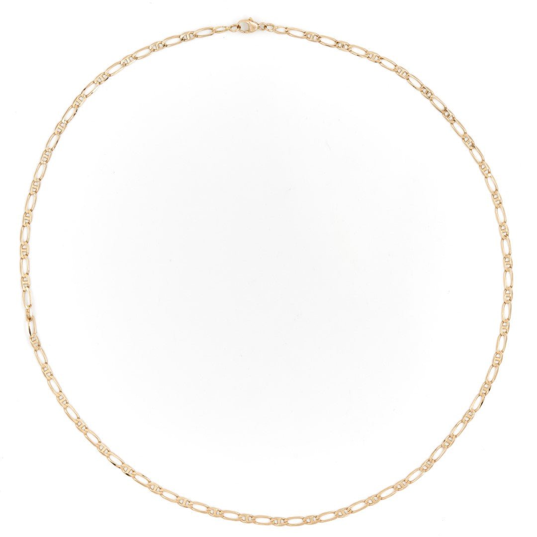 Collier Chaîne maille alternée en or jaune - Castafiore