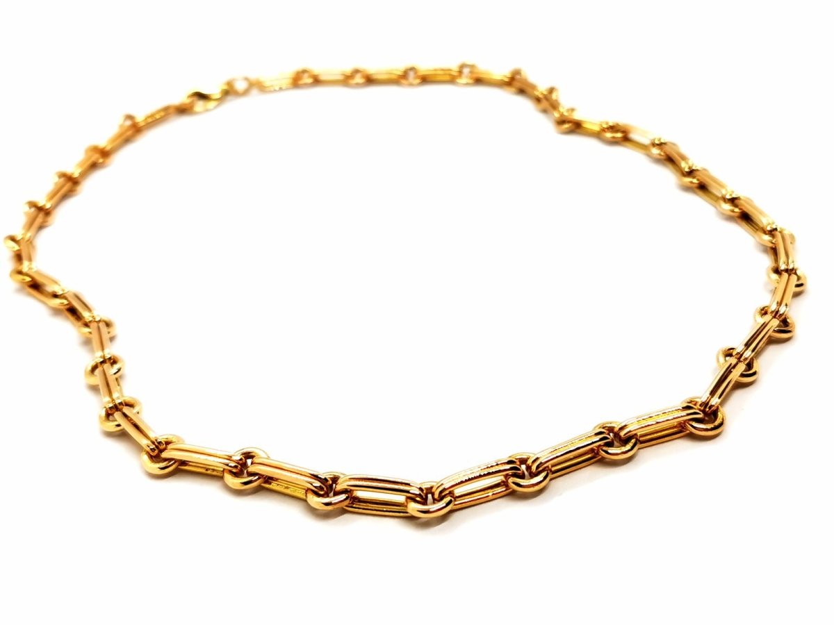 Collier Chaîne maille alternée en or jaune - Castafiore
