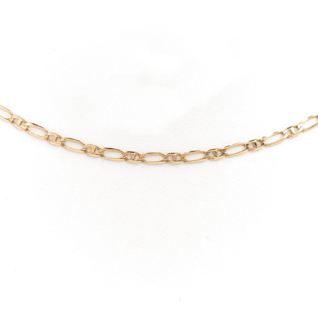 Collier Chaîne maille alternée en or jaune - Castafiore