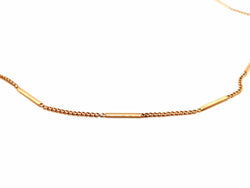 Collier Chaîne maille alternée en or rose - Castafiore