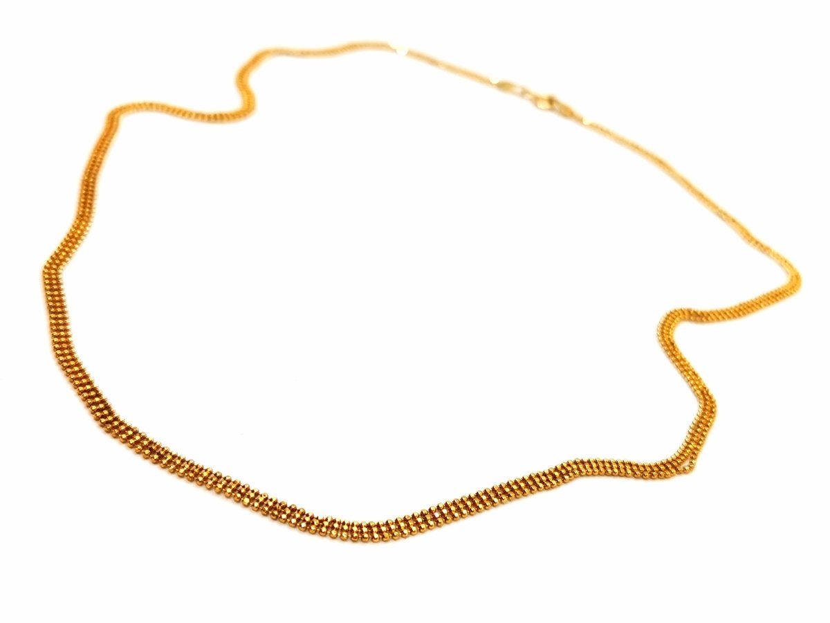 Collier Chaîne maille boule en or jaune - Castafiore