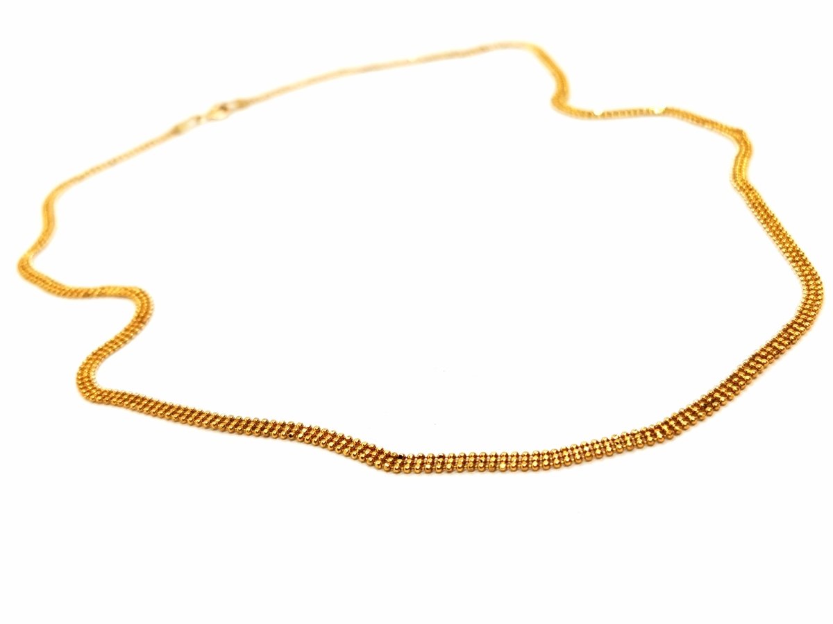 Collier Chaîne maille boule en or jaune - Castafiore