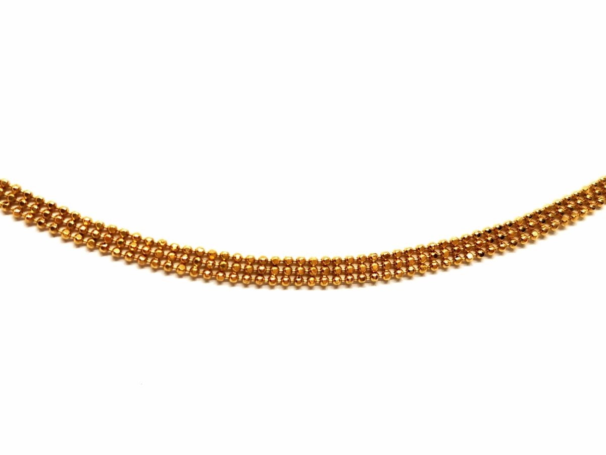 Collier Chaîne maille boule en or jaune - Castafiore