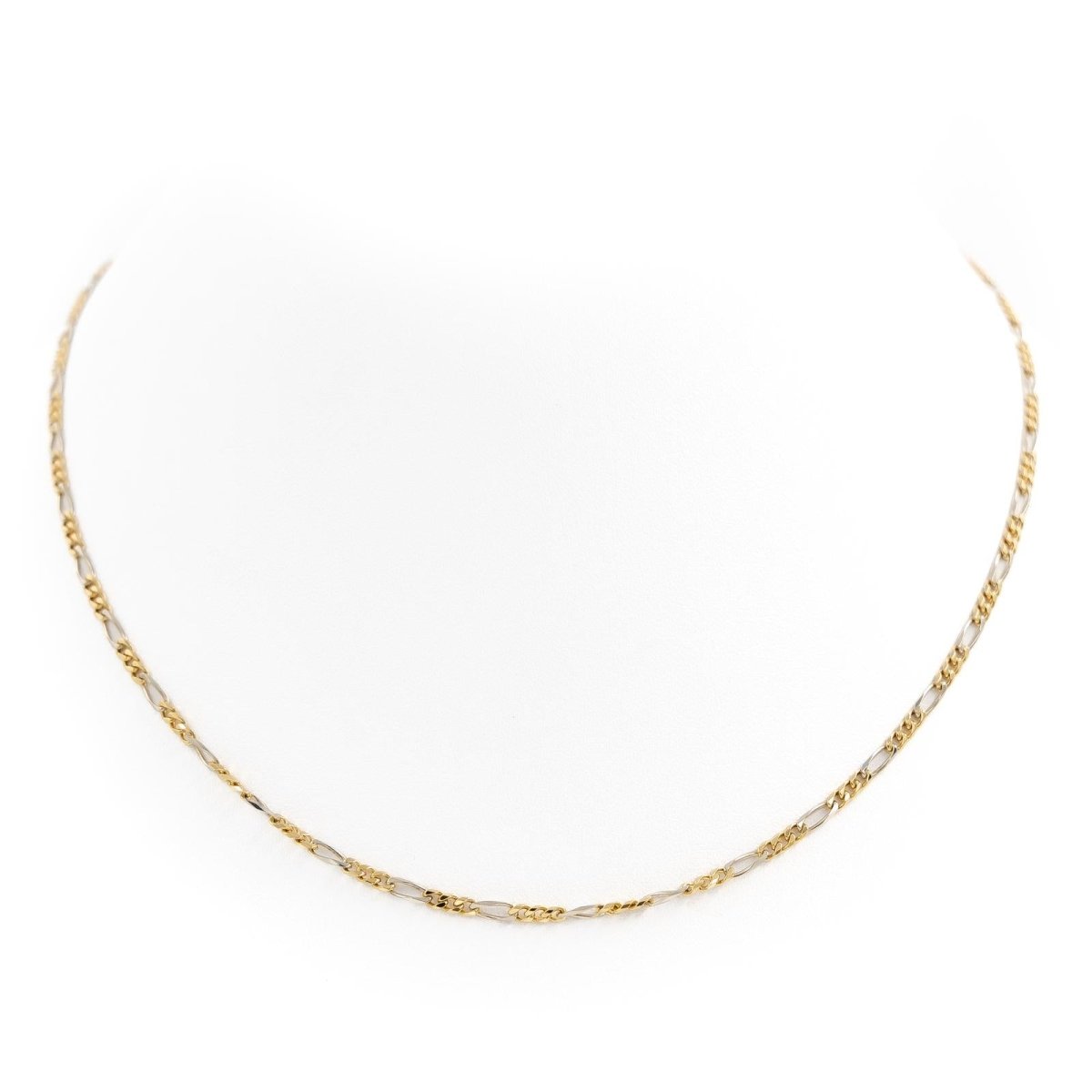 Collier Chaîne maille cheval en 2 ors - Castafiore