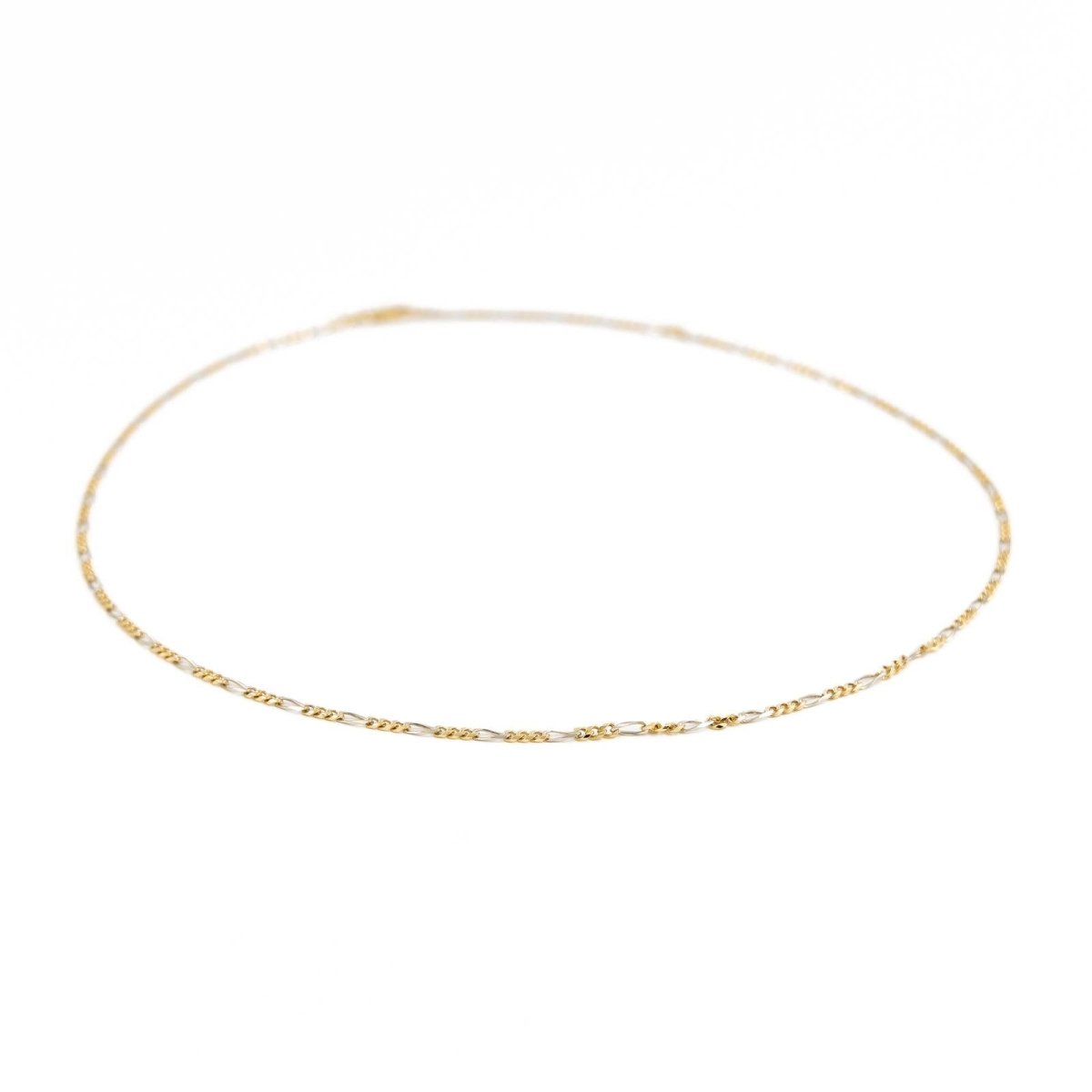 Collier Chaîne maille cheval en 2 ors - Castafiore