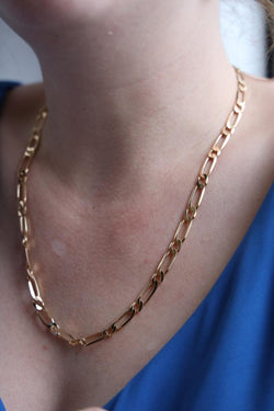 Collier Chaîne maille cheval en or jaune - Castafiore