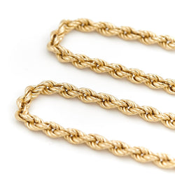 Collier Chaîne maille corde en or jaune - Castafiore