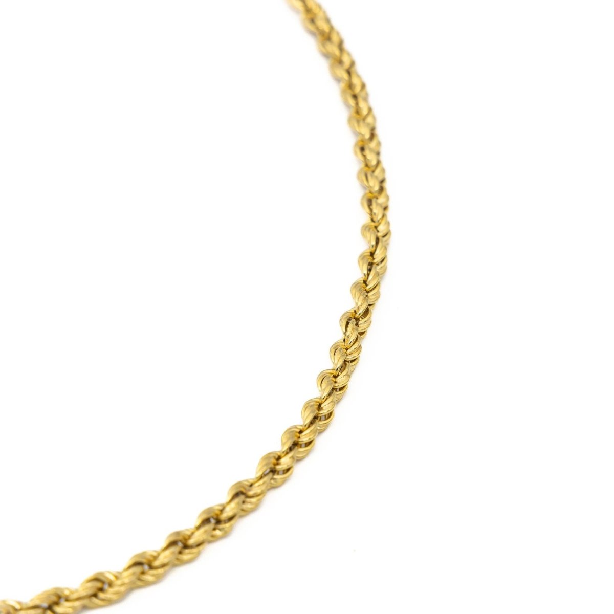 Collier Chaîne maille corde en or jaune - Castafiore